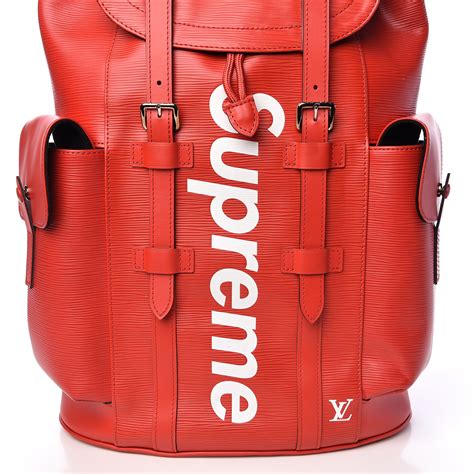 red supreme lv backpack|supreme epi backpack.